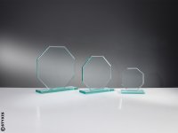 Glastrophäe 8-Eck, Octagon, 3 Größen,...