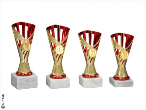 Ständer-Trophäe Bahram 4 Größen, 4 Farben 160mm Gold/Rot