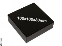 Sockel Schwarzglas quadratisch 100x30mm (LxH)