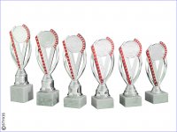Pokal  Exclu  6er Serie Silber / Rot
