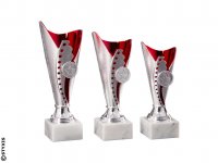 Pokal "Malaysia"  210mm Silber / Rot