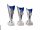 Pokal "Malaysia"  3er Serie Silber / Blau