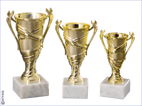 Ständerpokal Mini "Ritter" 3 Größen in Gold oder Silber