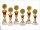 Ständerpokal  "Duisburg"  Gold / Rot 225mm