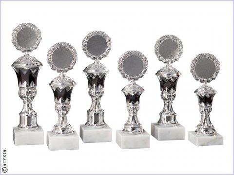 Ständerpokal  "Duisburg"  Silber / schwarz 197mm