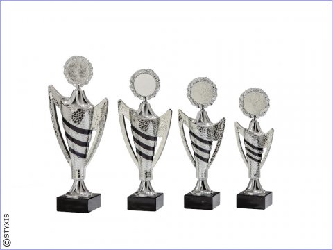 Ständerpokal "Novalie" Silber/Schwarz 310mm