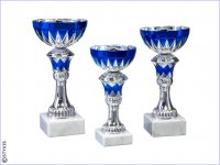 Ständerpokal "Franz"  Silber/Blau 3er Serie