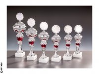Pokal "Laura" - Silber/Rot - 6 Größen