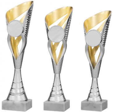 Ständerpokal "HighTower" - Silber/Gold - 345mm