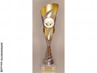Ständerpokal "HighTower" - Silber/Gold - 345mm